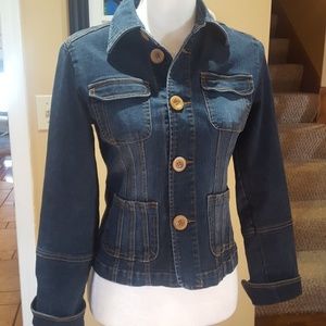 denim jacket with tulle